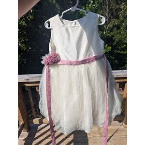 4T Toddler Girl Wedding Flower Girl Dress Tulle Full Skirt Pippa & Julie Pink